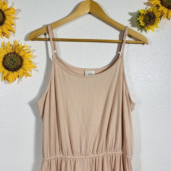 Knox Rose Light Pink Spaghetti Strap Midi Dress Size Large Women’s - Picture 2 of 6